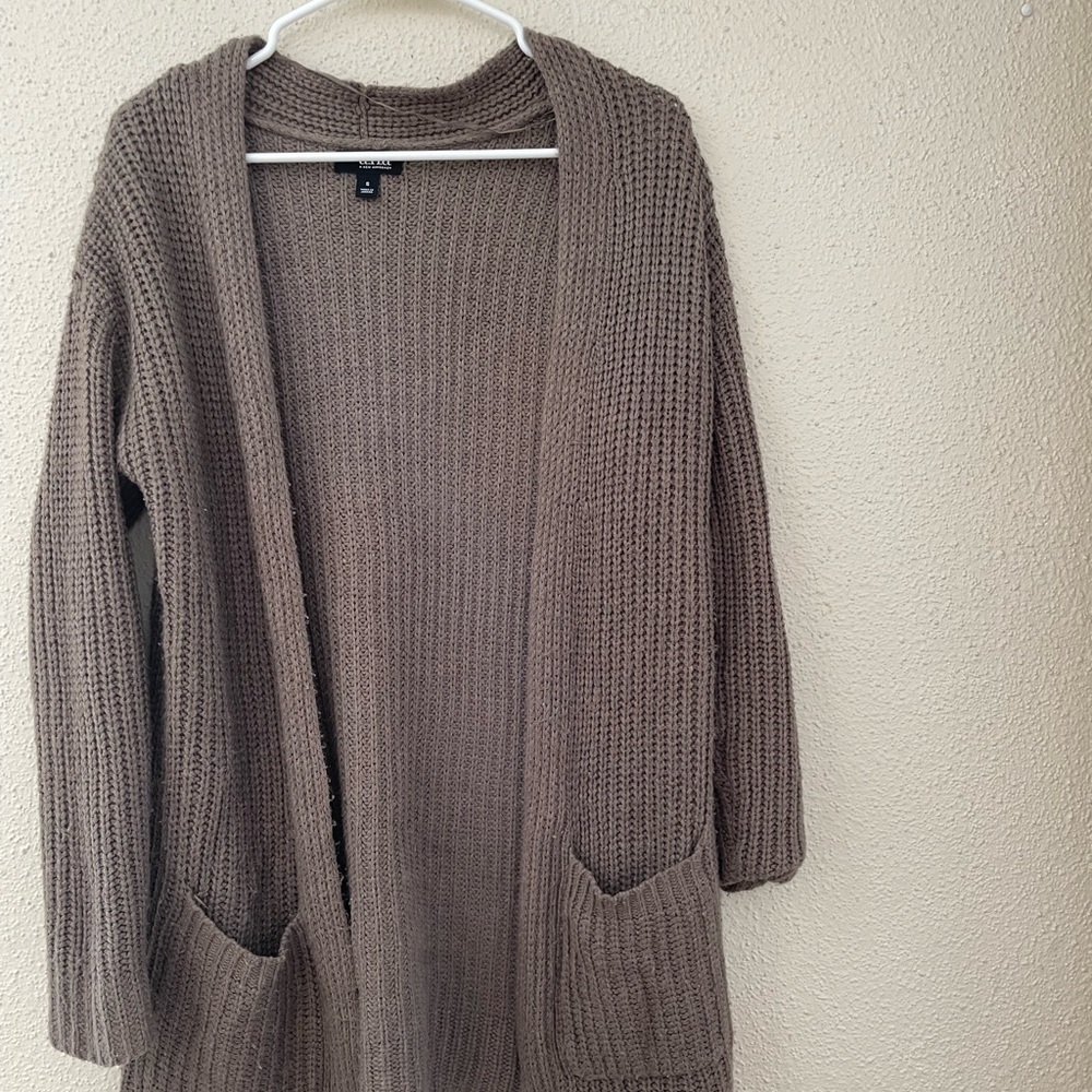 Small brown “ANA” sweater cardigan